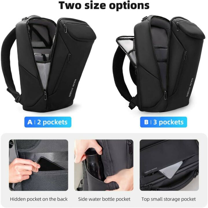 Muzee Waterproof Business Backpack with USB Charging
