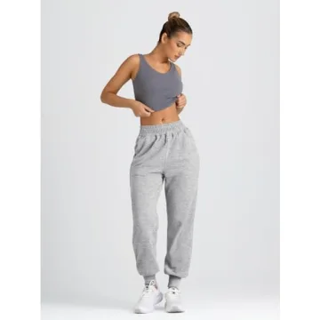 Yovela High Waisted Joggers for Women in Grey