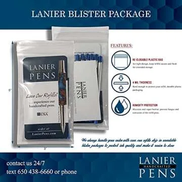 Lanier Combo Pack - Pack of 6 - Schmidt P900 B Parker Style Ballpoint Refill Black Ink Broad Tip