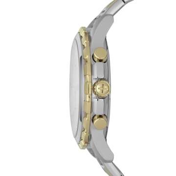 Fossil Men's Dean Chronograph Watch in Stylish Gold/Silver