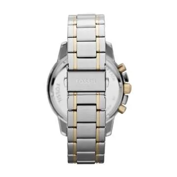 Fossil Men's Dean Chronograph Watch in Stylish Gold/Silver