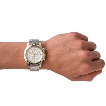 Fossil Men's Dean Chronograph Watch in Stylish Gold/Silver