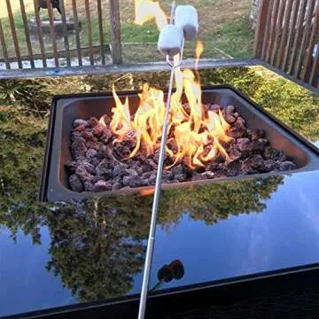 Mluchee 8Pack Marshmallow Roasting Sticks Smores Skewers for Fire Pit 32inch Telescoping Sausage BBQ Hot Dog Forks Portable Carrying Bag for Grill Campfire Thanksgiving Christmas Gifts