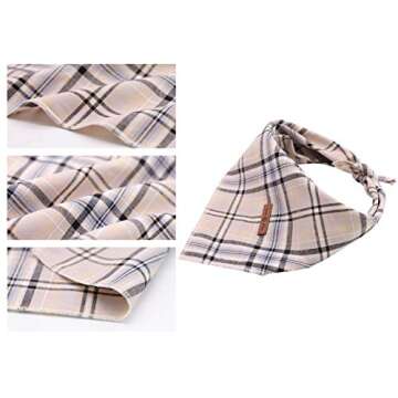 Lionet Paws Dog Bandana Washable Cotton Handkerchief Scarf Triangle Bandana for Small Medium Large D...