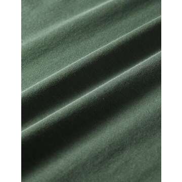 CRZ YOGA Pima Cotton Long Sleeve Workout Shirts for Women Loose Fit Athletic Yoga T-Shirts Casual Boat Neck Fall Tops Nature Green X-Large