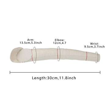 DE-LIANG Half Scale Dress Form with Soft Arms (Not Adult Full Size) Tailor Female Mannequin for Sewing Clothes Girls, Mini dressmaker's Dummy, 1/2 Trouser Pattern Making Model,43cm Height,Fiberglass