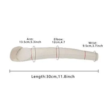 DE-LIANG Half Scale Dress Form with Soft Arms (Not Adult Full Size) Tailor Female Mannequin for Sewing Clothes Girls, Mini dressmaker's Dummy, 1/2 Trouser Pattern Making Model,43cm Height,Fiberglass