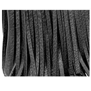 Sibalasi Stylish Fringe Crossbody Bag - Lightweight Bohemian Sling Bag in Black with Tassels