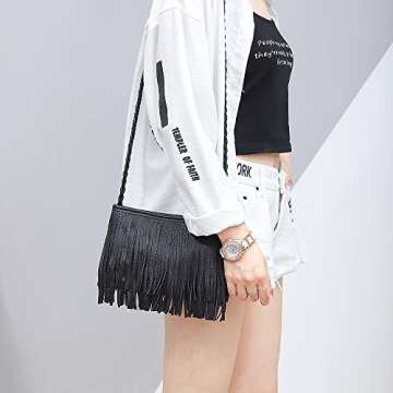 Sibalasi Stylish Fringe Crossbody Bag - Chic Bohemian Purse