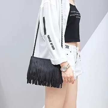Sibalasi Stylish Fringe Crossbody Bag - Chic Bohemian Purse