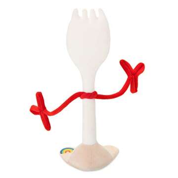 Disney Store Official Toy Story Forky Plush with Poseable Arms & Glitter - Detailed Sculpt & Embroid...