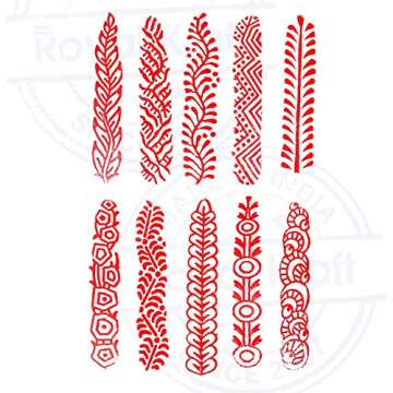 AnNafi Mehendi Print Blocks - Versatile Wooden Stamps Set