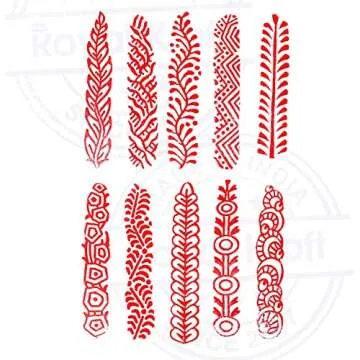 AnNafi Mehendi Print Blocks - Versatile Wooden Stamps Set