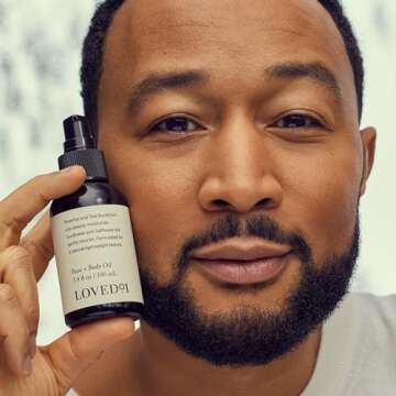 Loved01 Face & Body Oil, John Legend Skincare, Daily Deep Hydration, Lightweight & Non-Greasy Formula, Non-Synthetic Fragrance Floral Scent, 3.4 oz