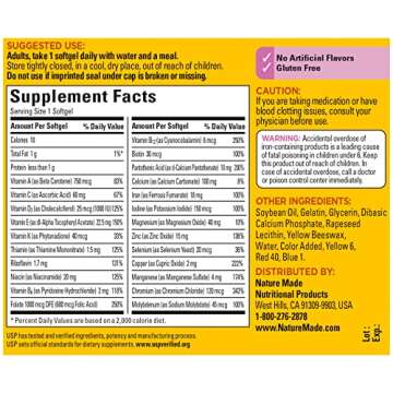 Nature Made Multivitamin For Her, Womens Multivitamin for Daily Nutritional Support, Multivitamin for Women, 60 Softgels, 60 Day Supply