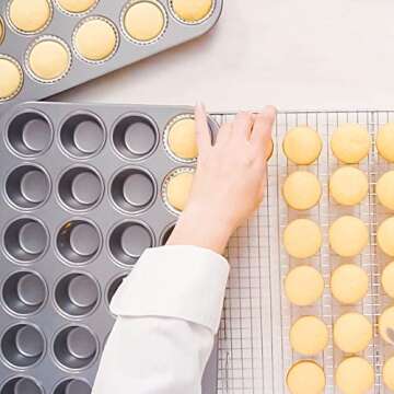 LotFancy 500pcs Mini Cupcake Liners, White Muffin Liners, No Smell, Greaseproof Paper Baking Cups, Small Cupcake Wrappers for Birthday Holidays, Bottom 1.25 inch Width