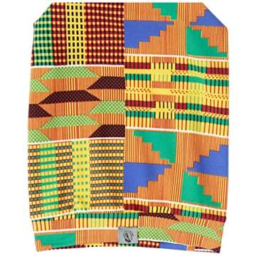 Fairy Black Mother Dreadlocks Locs Cap (African Kente Medium,Yellow)