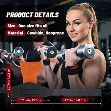 CIEIVXI Weight Lifting Wrist Straps for Deadlifts,Leather Deadlift Gloves and Grip Pads for Weight Lifting,Gym Wrist Straps for Weightlifting Lifting Straps for Men and Women (Pair)