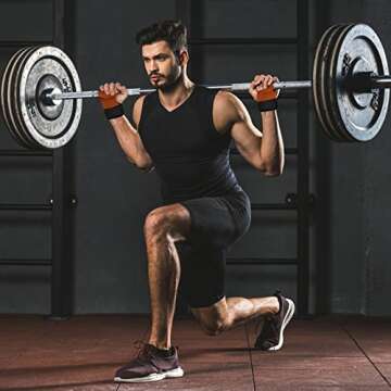 CIEIVXI Weight Lifting Wrist Straps for Deadlifts,Leather Deadlift Gloves and Grip Pads for Weight Lifting,Gym Wrist Straps for Weightlifting Lifting Straps for Men and Women (Pair)