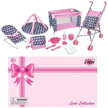 Lissi 5 Piece Doll Nursery Play Set for Creative Play