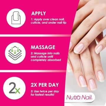 Nutra Nail 5 to 7 Day Growth Treatment - Fast Keratin Nail Hardener & Nail Strengthener for Thin Nails, Brittle & Damaged (0.47 Fl Oz)