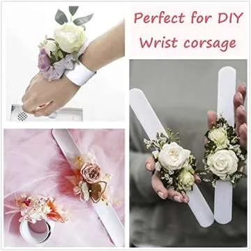 45 Pcs Slap Bracelets, White DIY Slap Bracelets, Blank Wrist Slap Bands for Kids Birthday Party, School Craft Projects, DIY Painting Snap Bracelets for Halloween, Christmas Party Favors.