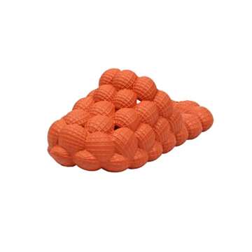 LEPHYON Bubble Slides |Funny Golf Ball Slides| Lightweight Foam Shower Shoes Men|Comfortable Womens Slippers|Stylish Non-Slip Soles Unisex (Orange, W8)