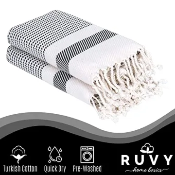 Ruvy Home Basics Turkish Cotton Hand Towels Set of 4
