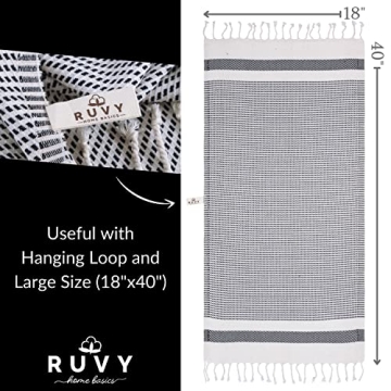 Ruvy Home Basics Turkish Cotton Hand Towels Set of 4