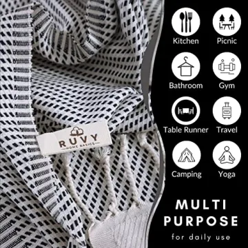 Ruvy Home Basics Turkish Cotton Hand Towels Set of 4