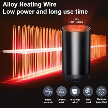 Car Heater, 12V 150W Portable Car Heater 2 in 1 Fast Heating and Cooling Car Heater, Car Windshield Defogging and Defrosting,Car Defroster That Plugs into Cigarette Lighter Suitable for All Car