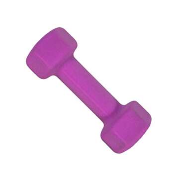 CAP Barbell Neoprene Coated Dumbbell Weights, 5 Pound, Single, Magenta
