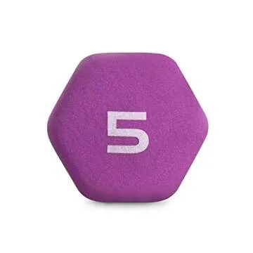 CAP Barbell Neoprene Coated Dumbbell Weights, 5 Pound, Single, Magenta