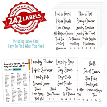 Hebayy 242 pcs Labels for Home Organization & Office Decor