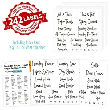 Hebayy 242 pcs Labels for Home Organization & Office Decor