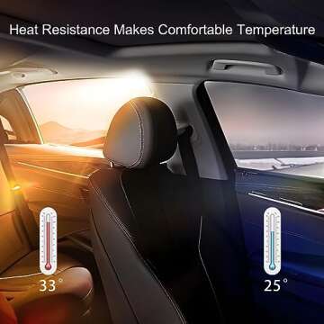 Premium Nano Ceramic Car Window Tint Film DIY Installation, Auto Tint Film Fit for Car 4 Sides/Rear, Heat and UV Blockage & Privacy Protection