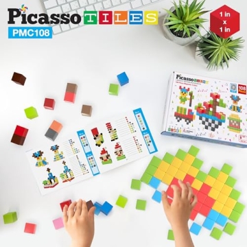 Picasso Cubes Magnetic Puzzle Block Set for Ages 3+