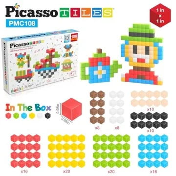 Picasso Cubes Magnetic Puzzle Block Set for Ages 3+
