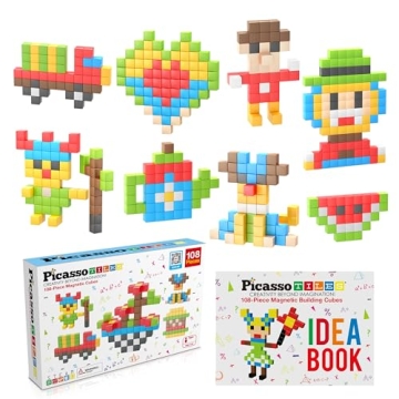Picasso Cubes Magnetic Puzzle Block Set for Ages 3+
