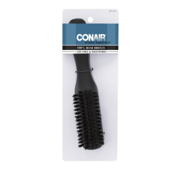 Conair Styling Essentials Slim Grooming Brush - Natural Boar Bristle for Healthy Shine