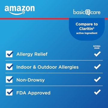 Amazon Basic Care Loratadine 10 mg Allergy Relief 365 Count