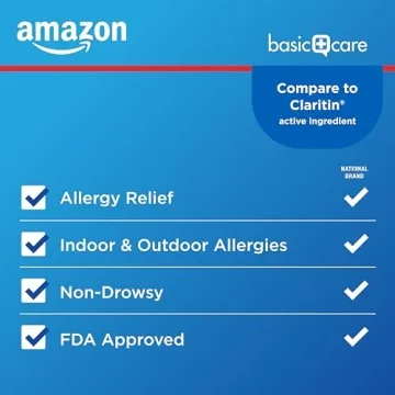 Amazon Basic Care Loratadine 10 mg Allergy Relief 365 Count
