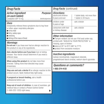 Amazon Basic Care Loratadine 10 mg Allergy Relief 365 Count