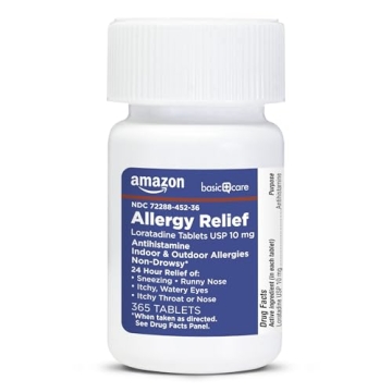 Amazon Basic Care Loratadine 10 mg Allergy Relief 365 Count