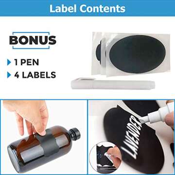 Large Empty Refillable Amber Glass Safe for Essential Oils Spray Bottles | 2 Pack, Includes bonus pe...