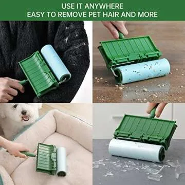 Fedicelly Large Lint Rollers Pet Hair Extra Sticky Furniture,Cat Dog Hair Remover Laundry Clothes Carpet,6.3 inches Wider with 320 Sheets Giant Lint Remover Brush for Couch