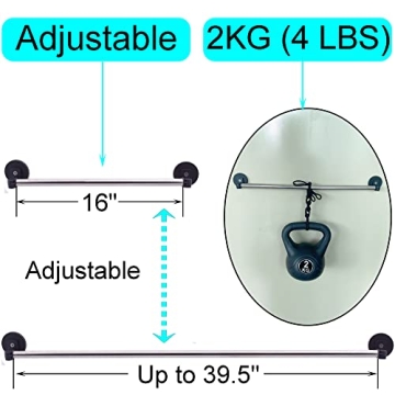 YYST Magnetic Curtain Rod 16"-39.5" Easy Install and Durable