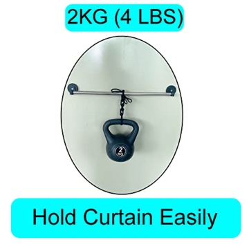 YYST Magnetic Curtain Rod 16"-39.5" Easy Install and Durable
