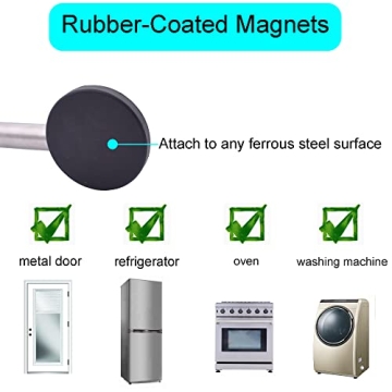 YYST Magnetic Curtain Rod 16"-39.5" Easy Install and Durable