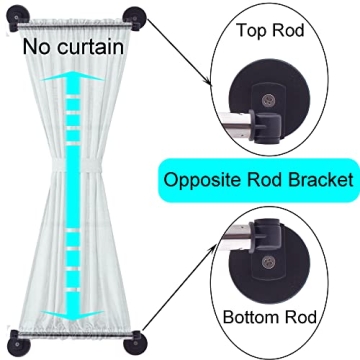 YYST Magnetic Curtain Rod 16"-39.5" Easy Install and Durable